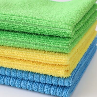 Good price 40x40cm Striped Pattern Car Cleaning Microfiber Cloth Custom Logo online