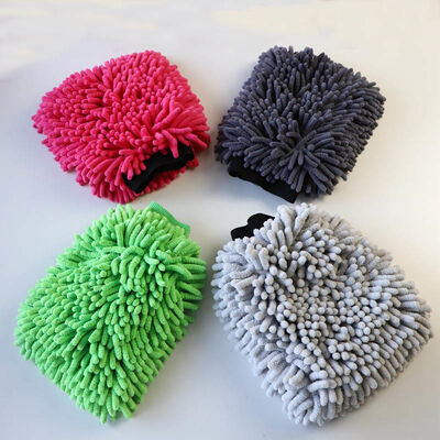Goede prijs Elastische manchetten Chenille auto reinigingshandschoen 17x26cm maat 110g/pc online