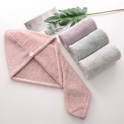 품질 맞춤형 사이즈 대나무 석탄 마이크로 섬유 머리 수건 랩 350gm 호흡 공장