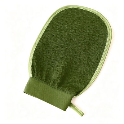 Buen precio Fibra de bambú 21 x 15 Guantes de exfoliación de exfoliación / guantes de exfoliación del cuerpo viscosa y poliéster en línea